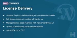 WooCommerce License Delivery Management 2.1.5破解版插件