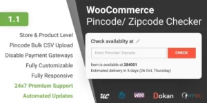 WooCommerce Pincode/ Zipcode Checker 3.0.3破解版插件