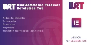 WooCommerce Products Revolution Tab for Elementor WordPress Plugin 1.0破解版插件
