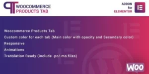 WooCommerce Products Tab for Elementor WordPress Plugin 1.0.0破解版插件