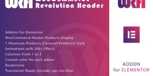 WooCommerce Revolution Header for Elementor 1.0破解版插件