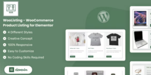 WooListing – WooCommerce Product Listing for Elementor 1.0.1破解版插件