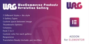 Woocommerce Products Revolution Gallery for Elementor WordPress Plugin 1.0破解版插件