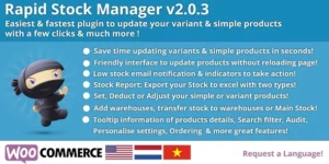 Woocommerce Rapid Stock Manager and Stock Audit also for Multiple Warehouses | Products 2.0.3破解版插件