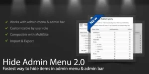 WordPress Hide Admin Menu Plugin 2.0破解版插件