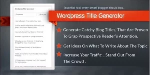Wordpress Title Generator Plugin 1.1.0破解版插件