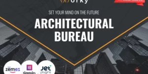Worky Architectural Bureau Multipurpose Modern WordPress Elementor Theme WordPress Theme 2.1.4破解版主题
