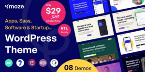 Xmoze Saas Software Startup WordPress 1.1.4破解版主题