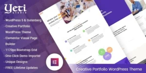 Yeti Portfolio Responsive WordPress Theme 1.0.0破解版主题