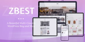 ZBest Multi-Concept WordPress Blog Theme and Shop for Writers and Bloggers WordPress Theme 1.1破解版主题