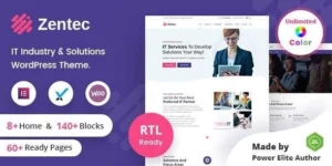 Zentec IT Solutions Company WordPress Theme + RTL 2.2破解版主题