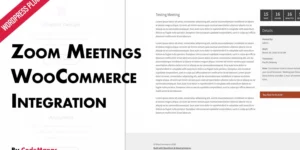 Zoom Meetings for WooCommerc 2.1.5破解版插件