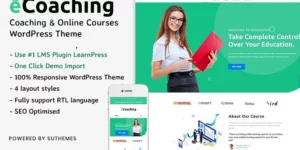 eCoaching Coaching Online Courses WordPress Theme 1.0.0破解版主题