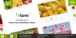 eFarm A Multipurpose Food Farm WordPress Theme 2.0.4破解版主题