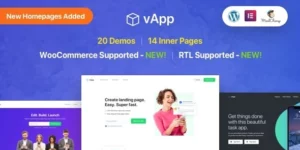 vApp | App Landing Page WordPress Theme 4.2破解版主题